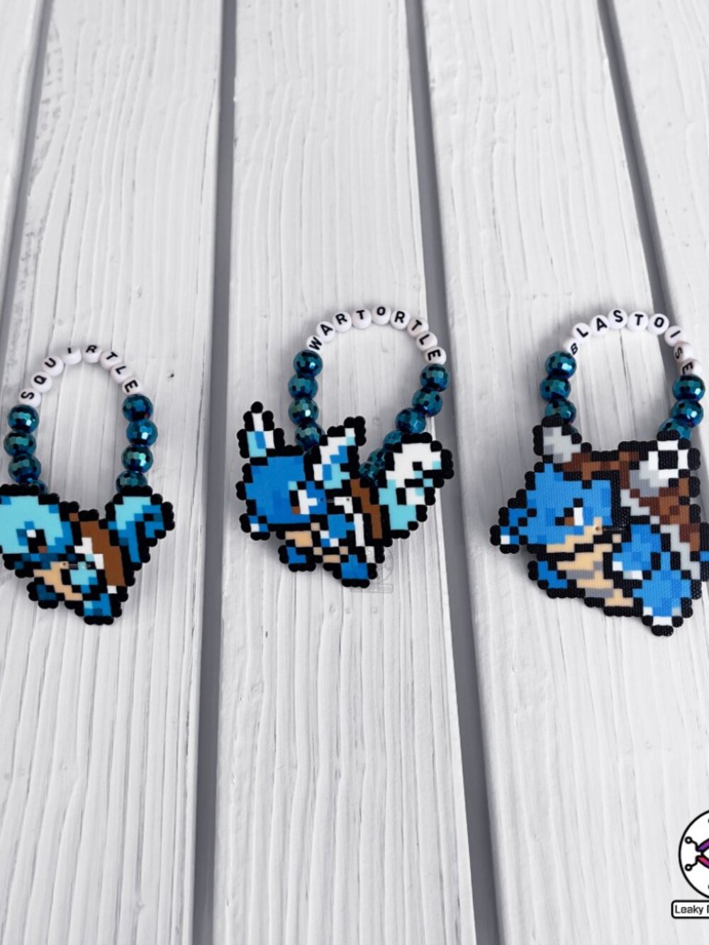 Squirtle Wartortle and Blastoise Perler Bracelets